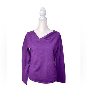 Alfani purple 100% cashmere women’s pullover sweater size Medium